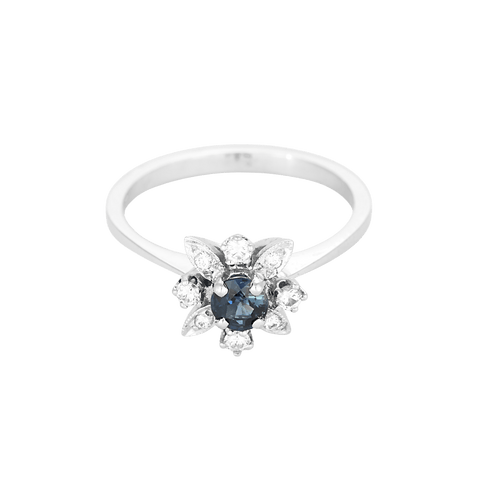 Bague 50 Bague en Or blanc 18k (750 millièmes) et Saphir 58 Facettes DV35410-12