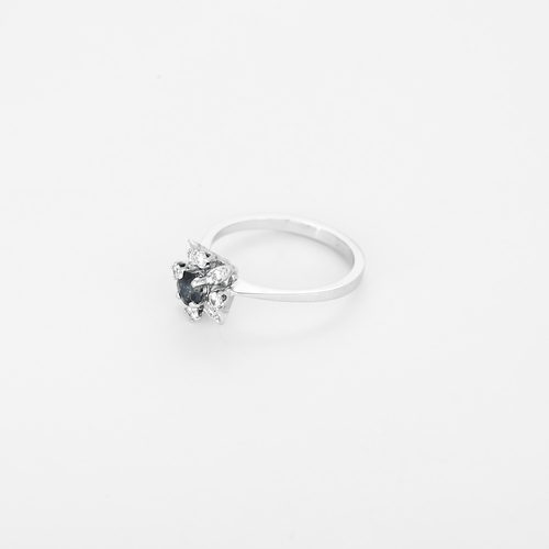 Bague 50 Bague en Or blanc 18k (750 millièmes) et Saphir 58 Facettes DV35410-12