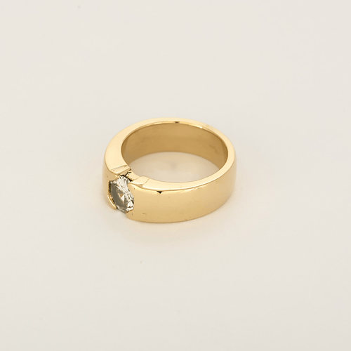 Bague 50 Bague jonc en or jaune et diamant taille ancienne 0.90 carat environ. 58 Facettes DV36308-1