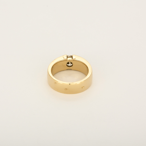 Bague 50 Bague jonc en or jaune et diamant taille ancienne 0.90 carat environ. 58 Facettes DV36308-1
