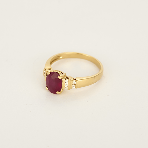 DIDIER GUERIN - Bague en or jaune, rubis et diamants 58 Facettes DV0050-5