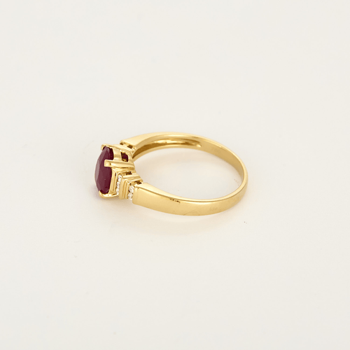 DIDIER GUERIN - Bague en or jaune, rubis et diamants 58 Facettes DV0050-5