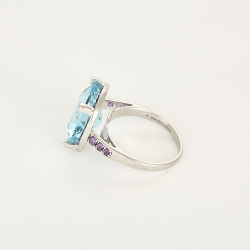 Mauboussin - Couleur d'Amour - Bague en or blanc et topaze bleue, améthyste et diamants 58 Facettes DV36255-1