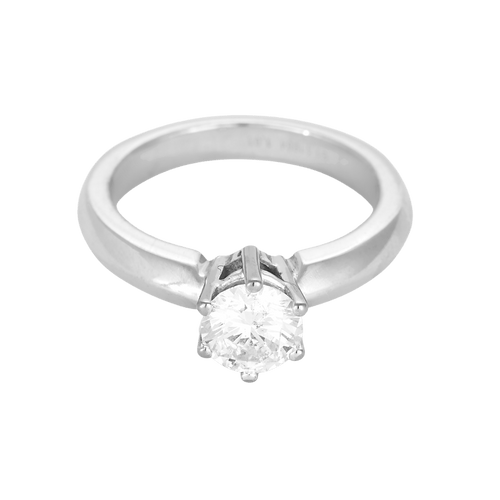 Bague solitaire en Or blanc 14k (585 millièmes) et Diamant 1 carat environ 58 Facettes DV32677-4