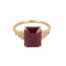 Bague en or rose, racine de rubis : 4,90 carats et diamants : 0,12 carat 58 Facettes DV36260-8