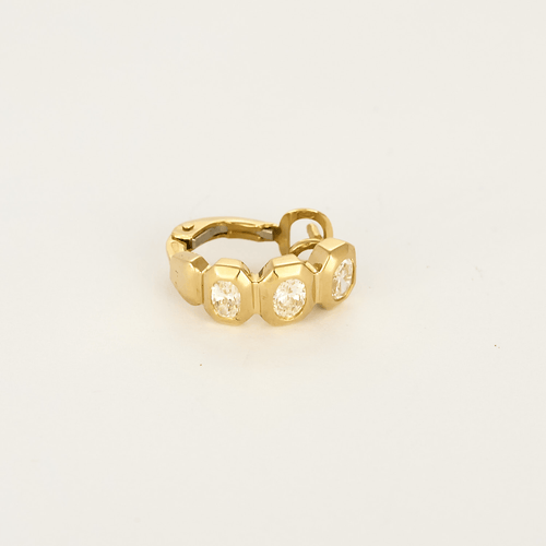 Boucles d'oreilles en or jaune et diamants : 1,50 carat 58 Facettes DV36260-7