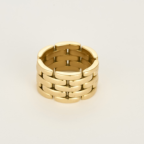 Cartier - Maille Panthère - 5 rangs - Bague en or jaune 58 Facettes DV23308-8