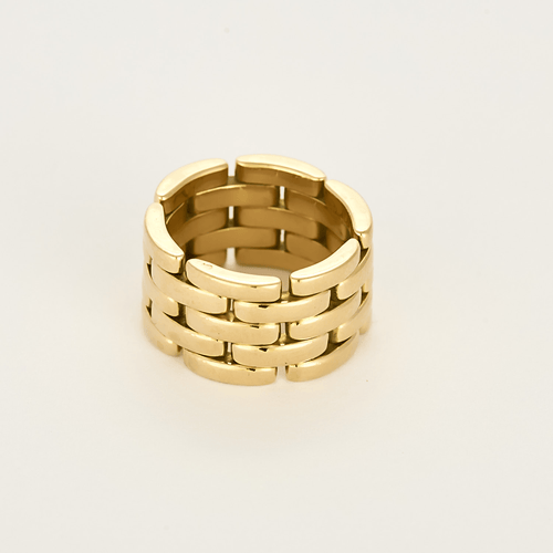 Cartier - Maille Panthère - 5 rangs - Bague en or jaune 58 Facettes DV23308-8