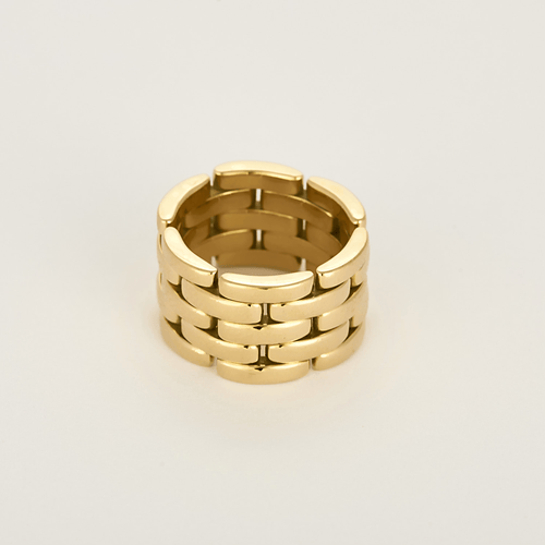 Cartier - Maille Panthère - 5 rangs - Bague en or jaune 58 Facettes DV23308-8