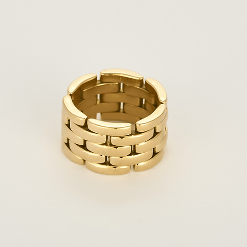 Cartier - Maille Panthère - 5 rangs - Bague en or jaune 58 Facettes DV23308-8