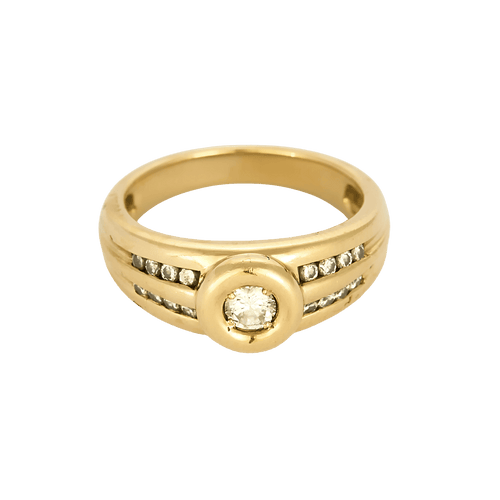 Bague en or jaune et diamants : 0,36 carat 58 Facettes DV35645-2