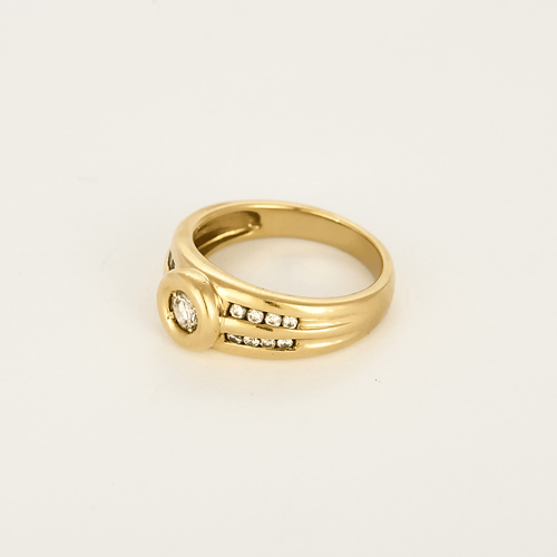 Bague en or jaune et diamants : 0,36 carat 58 Facettes DV35645-2