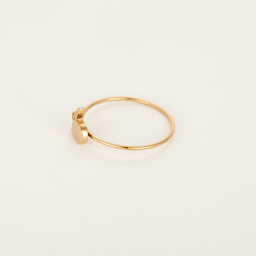 Hillier - Bague en or rose à motif de lapin et diamant : 0,01 carat 58 Facettes DV36645-2