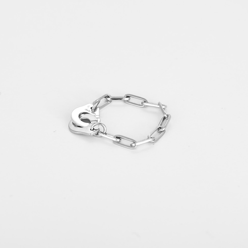 DINH VAN - Menottes R7 - Bague souple en or blanc 58 Facettes DV36241-2