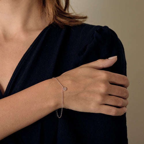 Vanessa Tugendhaft - Bracelet en or rose et diamants : 0,12 carat 58 Facettes DV36645-6