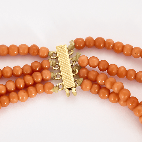 Collier en or jaune et corail rouge 58 Facettes DV36260-10