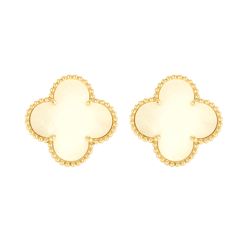 Van cleef & Arpels - Magic Alhambra - Boucles d'oreilles en or jaune et nacre 58 Facettes DV4391-8