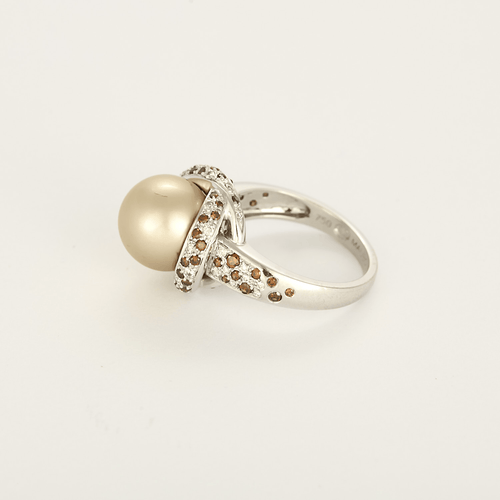 MAUBOUSSIN - Caviar mon Amour- Bague or gris, perle de culture Gold, diamants 58 Facettes DV35831-3