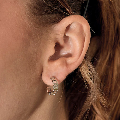 Boucles d'oreilles en Or blanc 18k (750 millièmes) et Diamant 58 Facettes DV35831-2