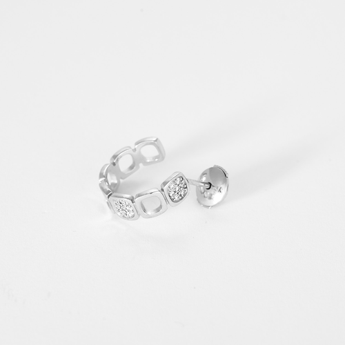 Boucles d'oreilles en Or blanc 18k (750 millièmes) et Diamant 58 Facettes DV35831-2
