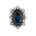 Ring 52 Ring White gold Sapphire surround Diamonds 58 Facettes 2331432