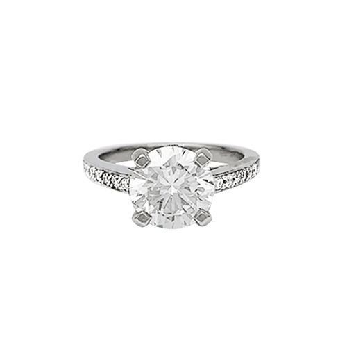 Bague 49 Bague en platine 950 sertie d’un diamant 2,02 ct HRD 58 Facettes 30455