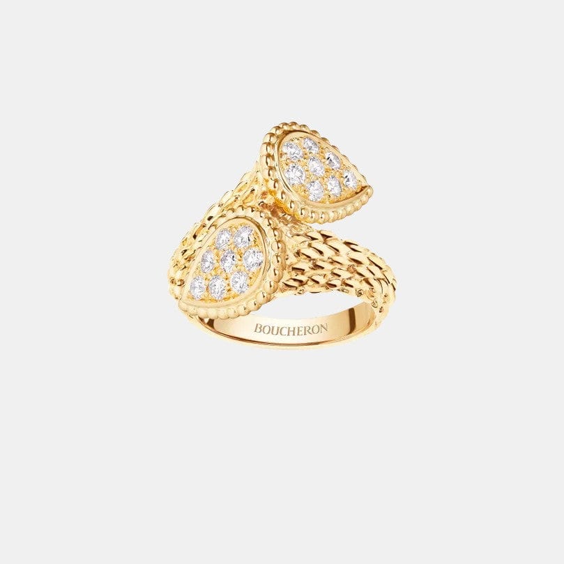 Bague Serpent Bohème Or jaune Diamant 0.66ct S Motif