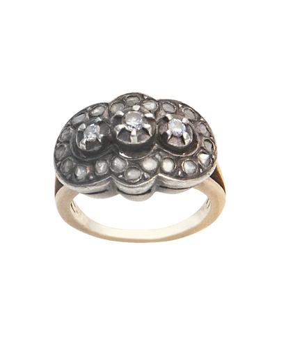 Bague 51 Alliance aux rosaces - Bague en or 18K et diamants 58 Facettes BO220233/ALLIANCEAUXROSACES/PHOTO