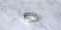 Bague 60 Bague alliance double anneau Art Déco en or jaune 18k et diamants 58 Facettes
