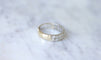 Bague 60 Bague alliance double anneau Art Déco en or jaune 18k et diamants 58 Facettes