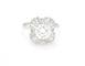 Anello in oro bianco con diamante centrale ct 1,39 e diamanti a contorno taglio baguette 58 Facettes 12970