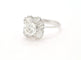 Anello in oro bianco con diamante centrale ct 1,39 e diamanti a contorno taglio baguette 58 Facettes 12970