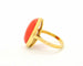 Bague Bague en or jaune 18 ct avec corail 58 Facettes 9025