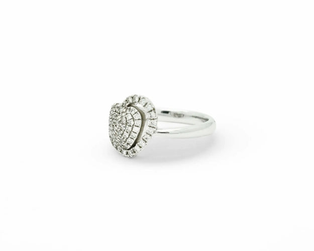 Bague Bague en forme de cœur du roi Charles avec diamants 58 Facettes 7791