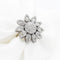 Bague Bague fleur en or blanc avec diamants 2,1 ct 58 Facettes 17335