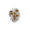 Bague Bague en or blanc 18 kt avec diamants jaunes et blancs 58 Facettes 8819