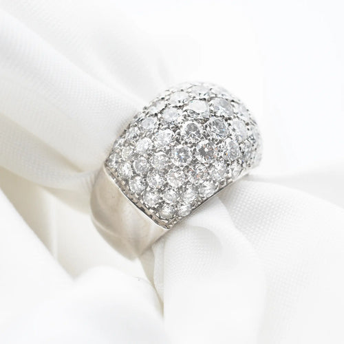 Bague Bague bandeau en or blanc 18 ct avec diamants 2,80 ct 58 Facettes 17315