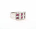Bague Bague bandeau en or blanc 18 kt avec rubis et diamants 58 Facettes 10833