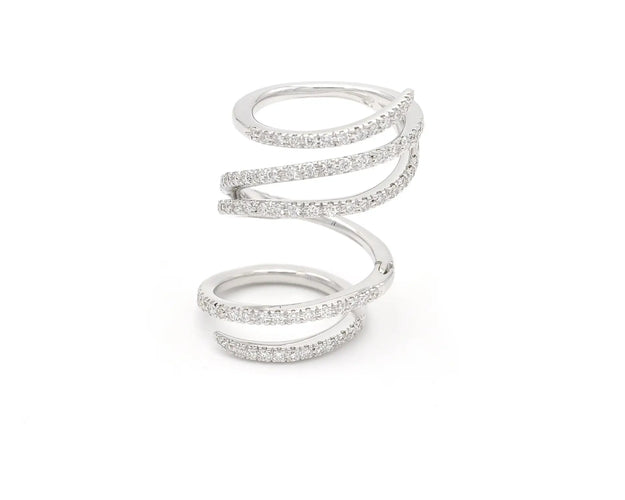 Bague Bague spirale en or blanc 18 ct avec diamants 1,44 ct 58 Facettes 13975