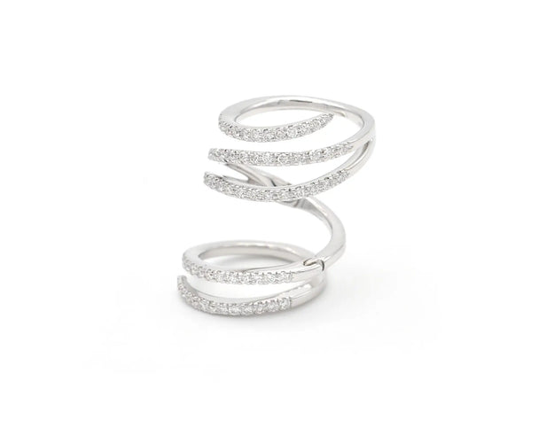Bague Bague spirale en or blanc 18 ct avec diamants 1,44 ct 58 Facettes 13975