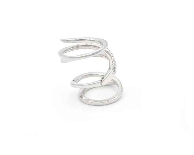 Bague Bague spirale en or blanc 18 ct avec diamants 1,44 ct 58 Facettes 13975