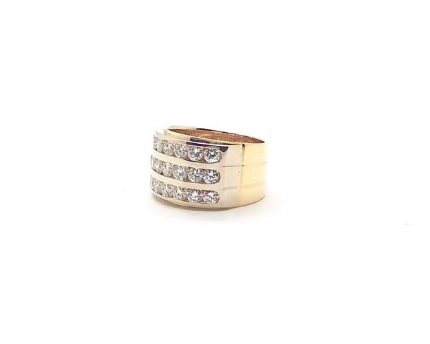 Bague Bague en or jaune sertie de diamants 58 Facettes 5394