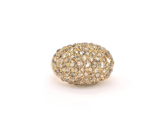 Bague Bague dôme en or rose 18 ct avec diamants 2,50 ct 58 Facettes 13621