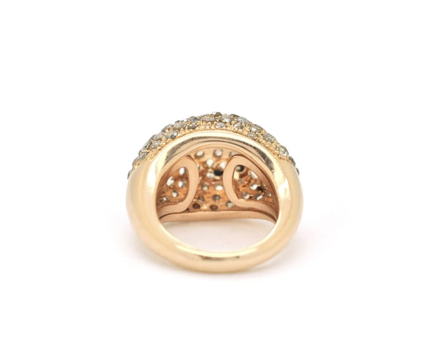 Bague Bague dôme en or rose 18 ct avec diamants 2,50 ct 58 Facettes 13621