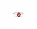 Bague Bague en or blanc 18 ct avec rubellite 1,10 ct et diamants 58 Facettes 9586