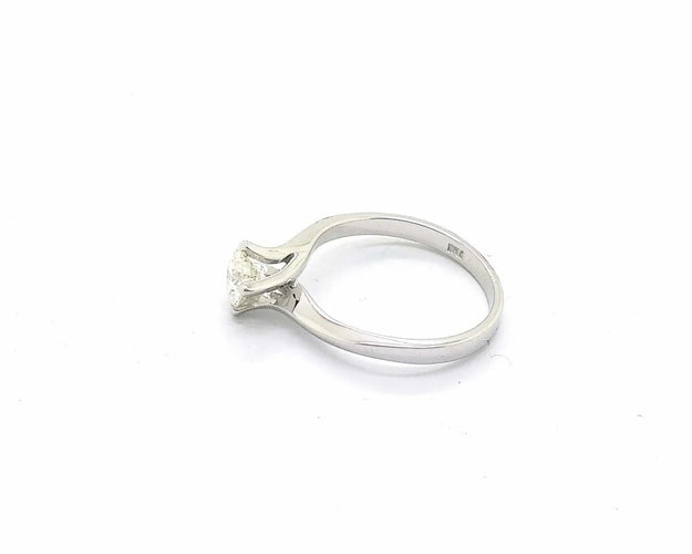 Bague Bague solitaire - Diamant 0,56 ct en or blanc 18 ct 58 Facettes 6448