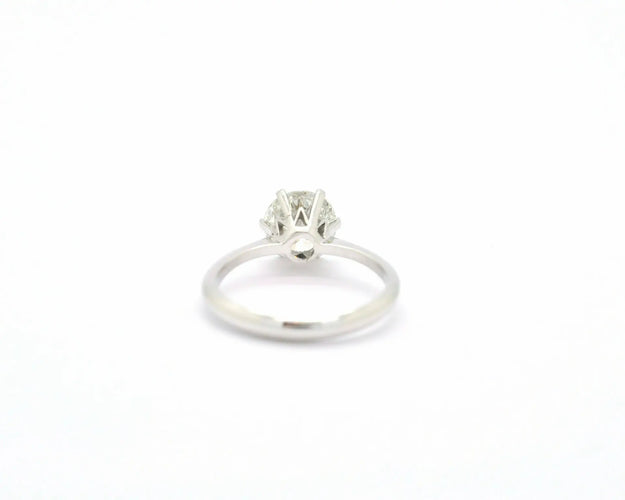 Bague 51 Bague solitaire - Diamant 1,56 ct en or blanc 18 carats 58 Facettes 9909