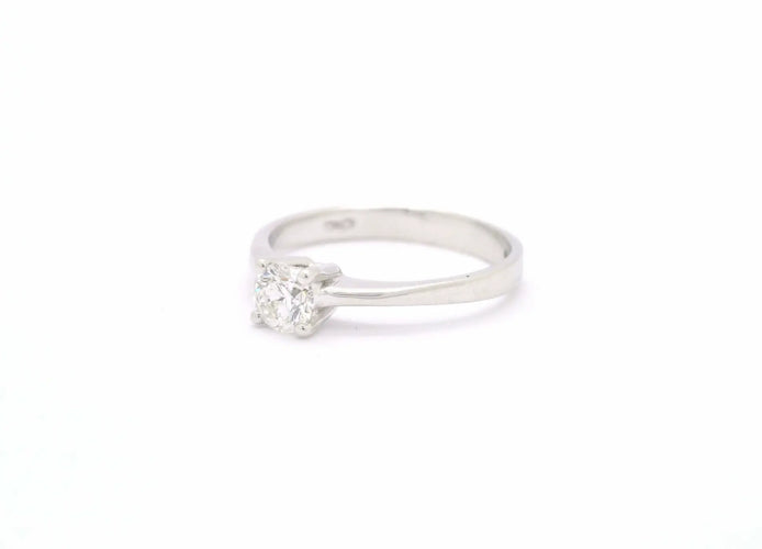Bague Bague solitaire - Diamant 0,46 ct en or blanc 18 ct 58 Facettes 8067