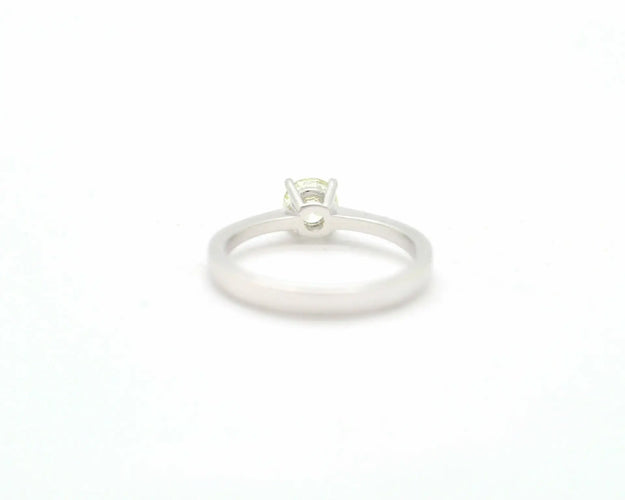 Bague Bague solitaire - Diamant 0,53 ct en or blanc 18 kt 58 Facettes 8701