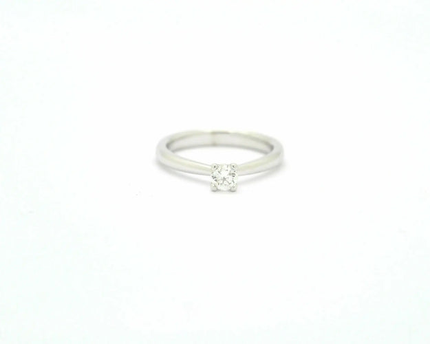 Bague 52 Bague solitaire en or blanc 18 carats avec diamant 0,25 ct 58 Facettes 9676
